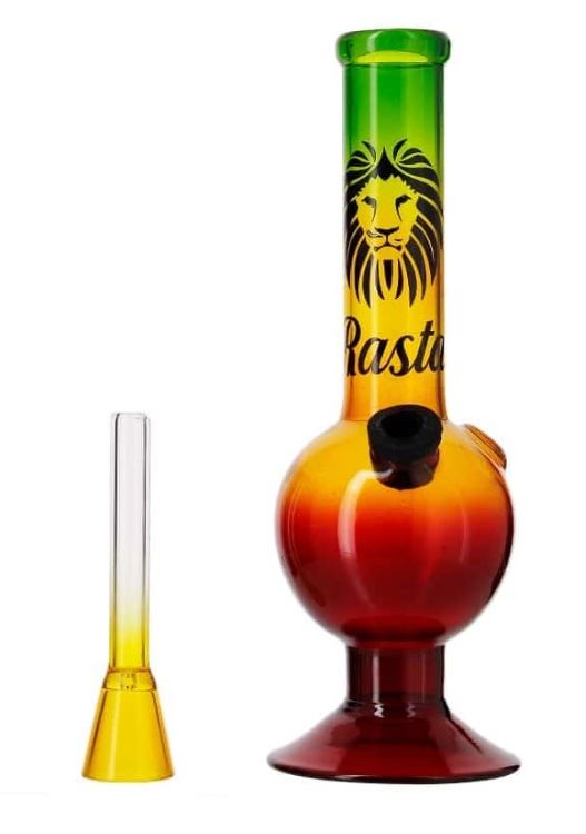 Pipe à eau micro Rasta sur pied en verre